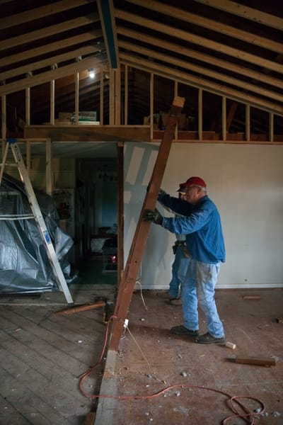 removing load bearing wall remnants truss design